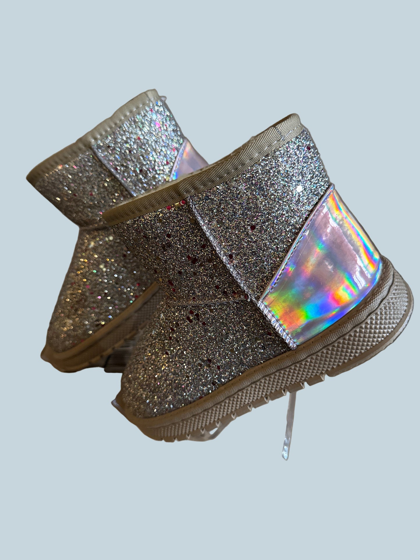 Kids Girls Glitter Cozy Ankle Boot. Like New. kid Size 3