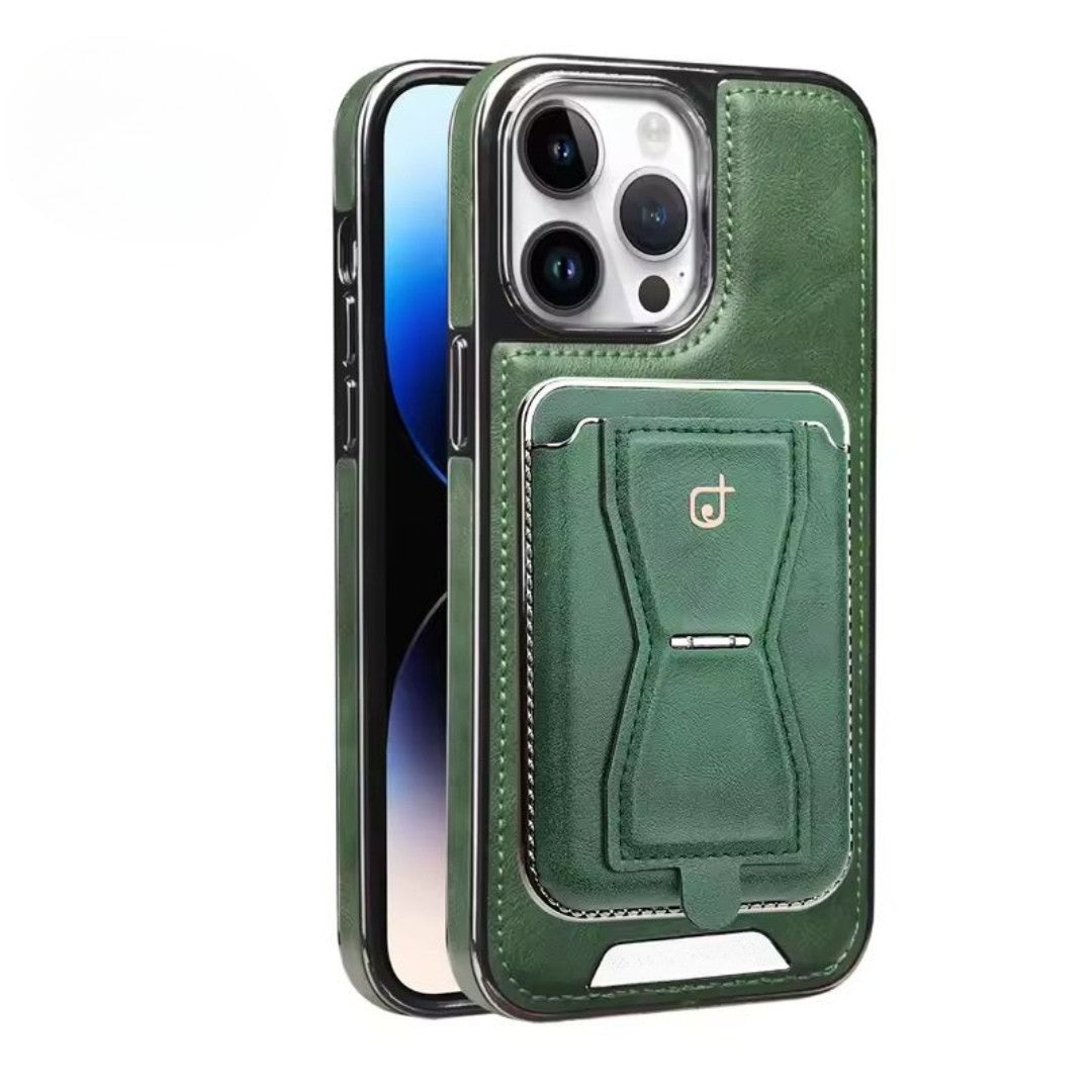 Luxury Leather Phone Case with Wallet and Removable Magnetic Card Holder for Iphone 16 15 14 13 12 Pro Max Plus