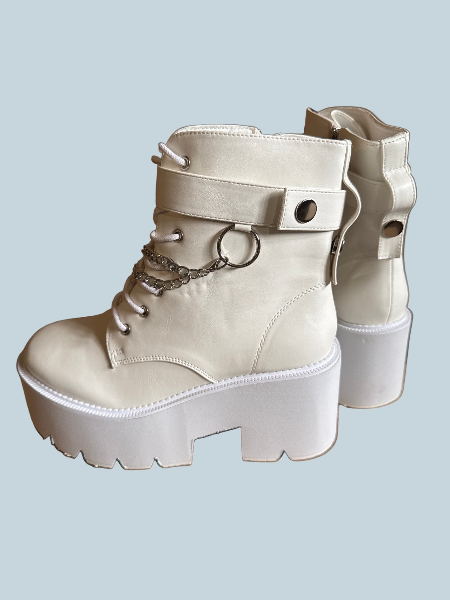 Women Platform Ankle Boots. Like New. Size 8.5