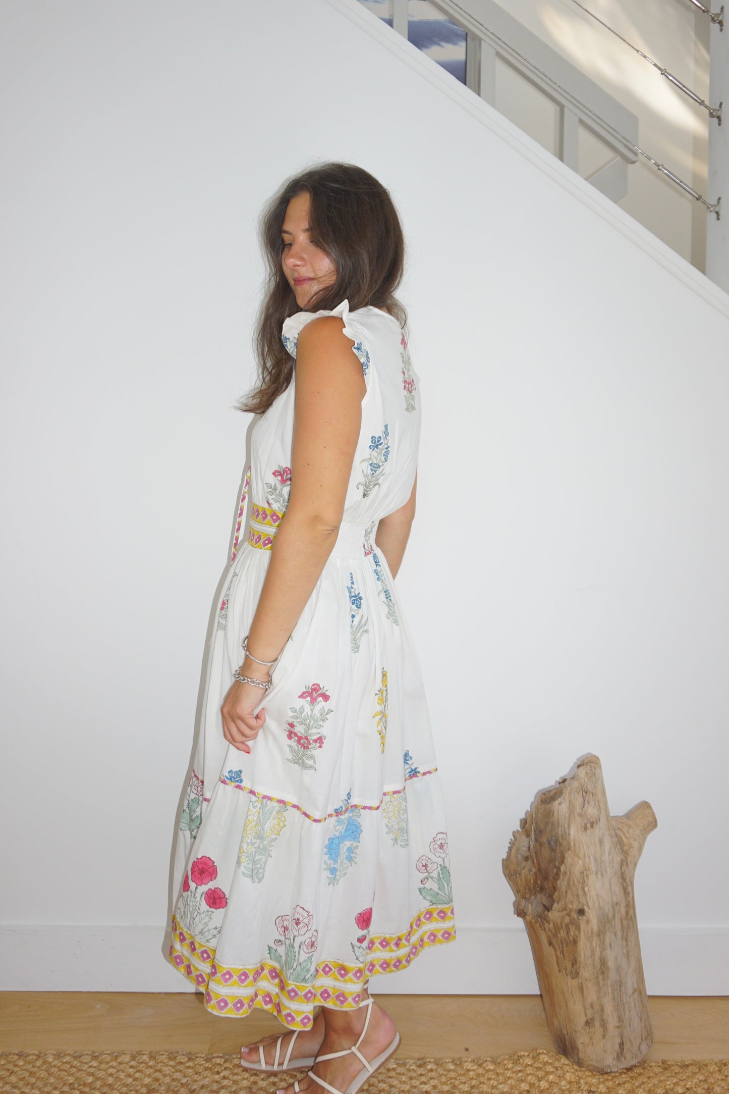 Capri Midi Dress in Mixed Print Floral