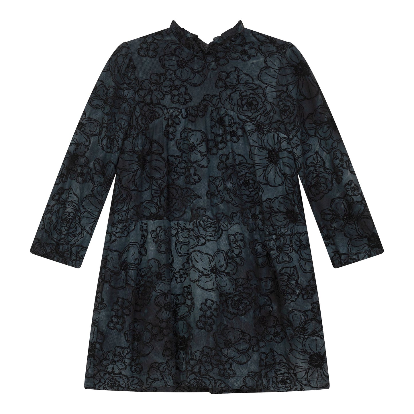 Ruffle Neck Dress