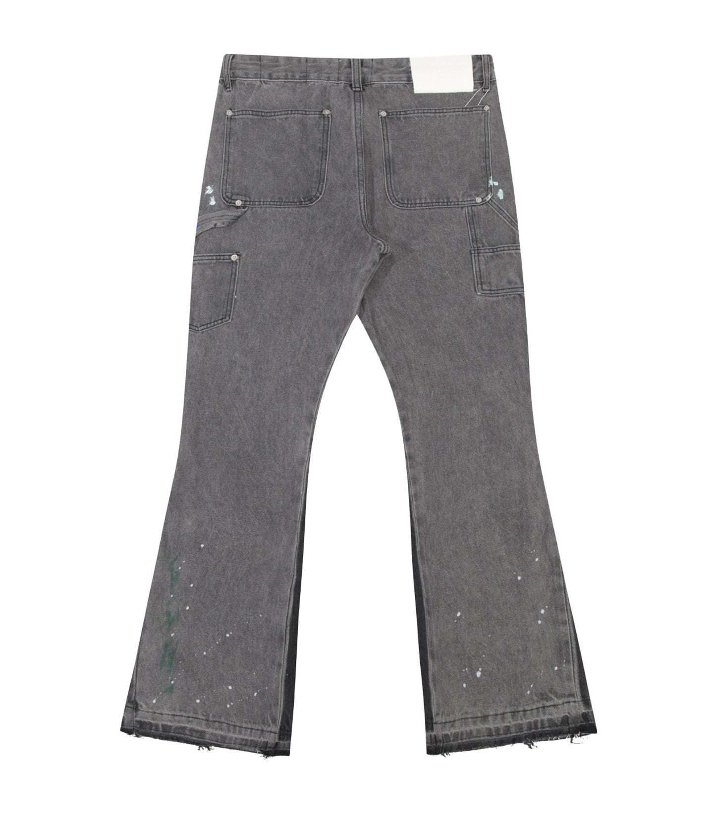 GREY SPLIT PAINTERS DENIM