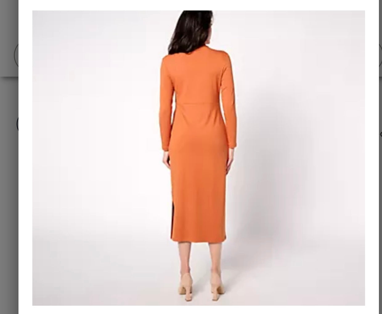 Women with Control Regular Finespun Jersey Tummy Control Midi Dress. Size Large