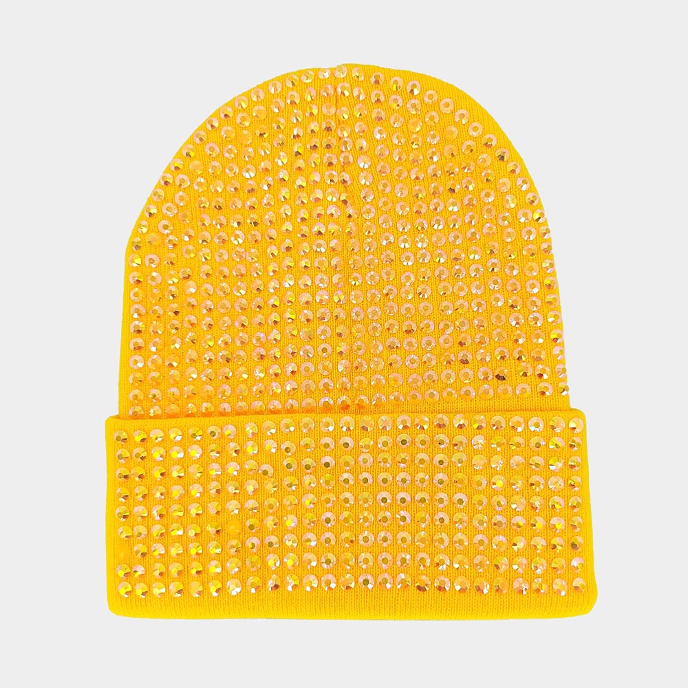 Bling Studded Beanie Hat