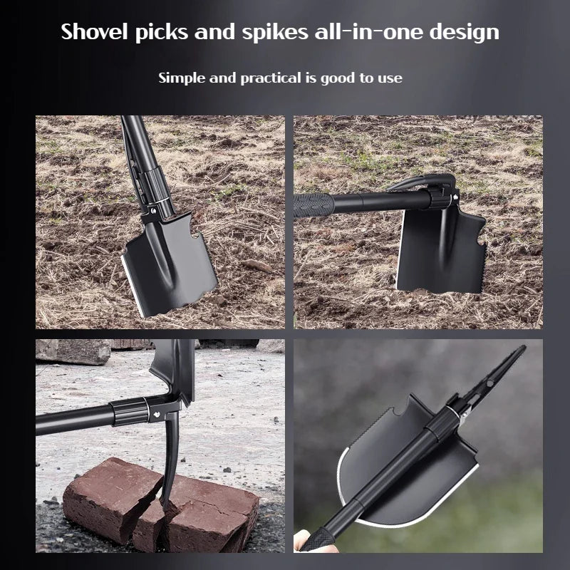 Multifunctional shovel for survival, etc