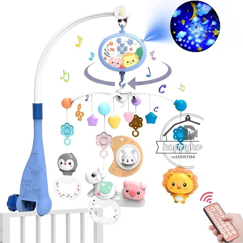 Musical Baby Crib Mobile - Lights, Music & Projection | Remote Control Crib Toy for Newborns