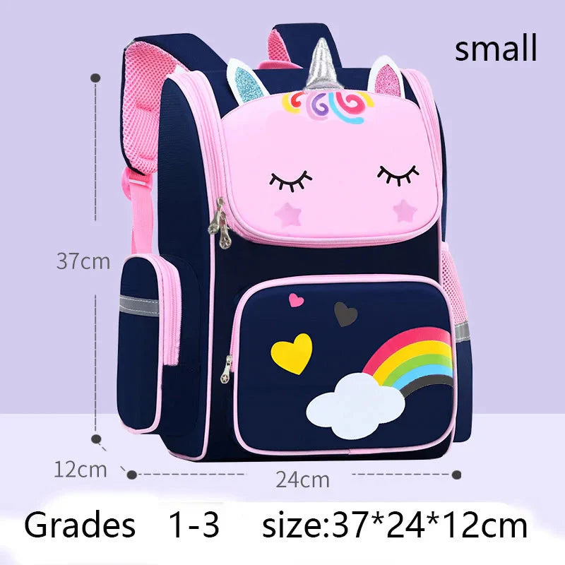 Kid Unicorn Backpack for Girls – Rainbow Eyes Waterproof School Bag