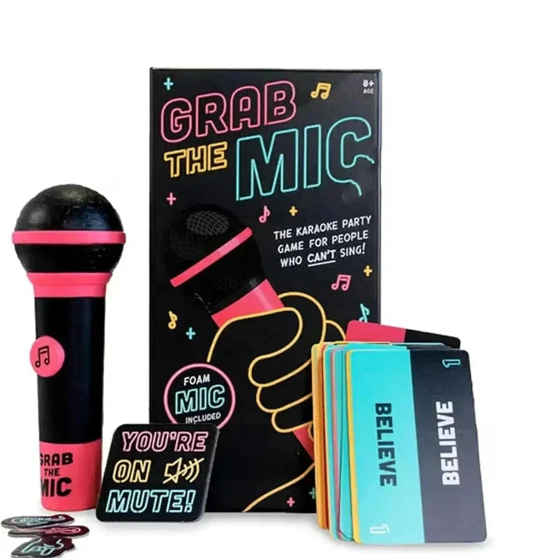 Lucky Egg Grab The Mic – Family Karaoke Board Game for 2-10 Players