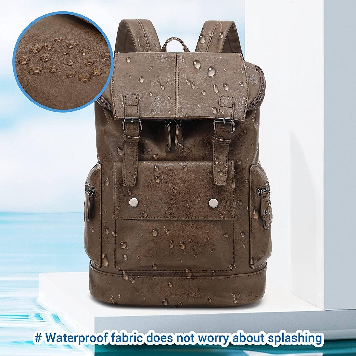 Men's Vegan Leather Backpack – Executive Commuter Carry