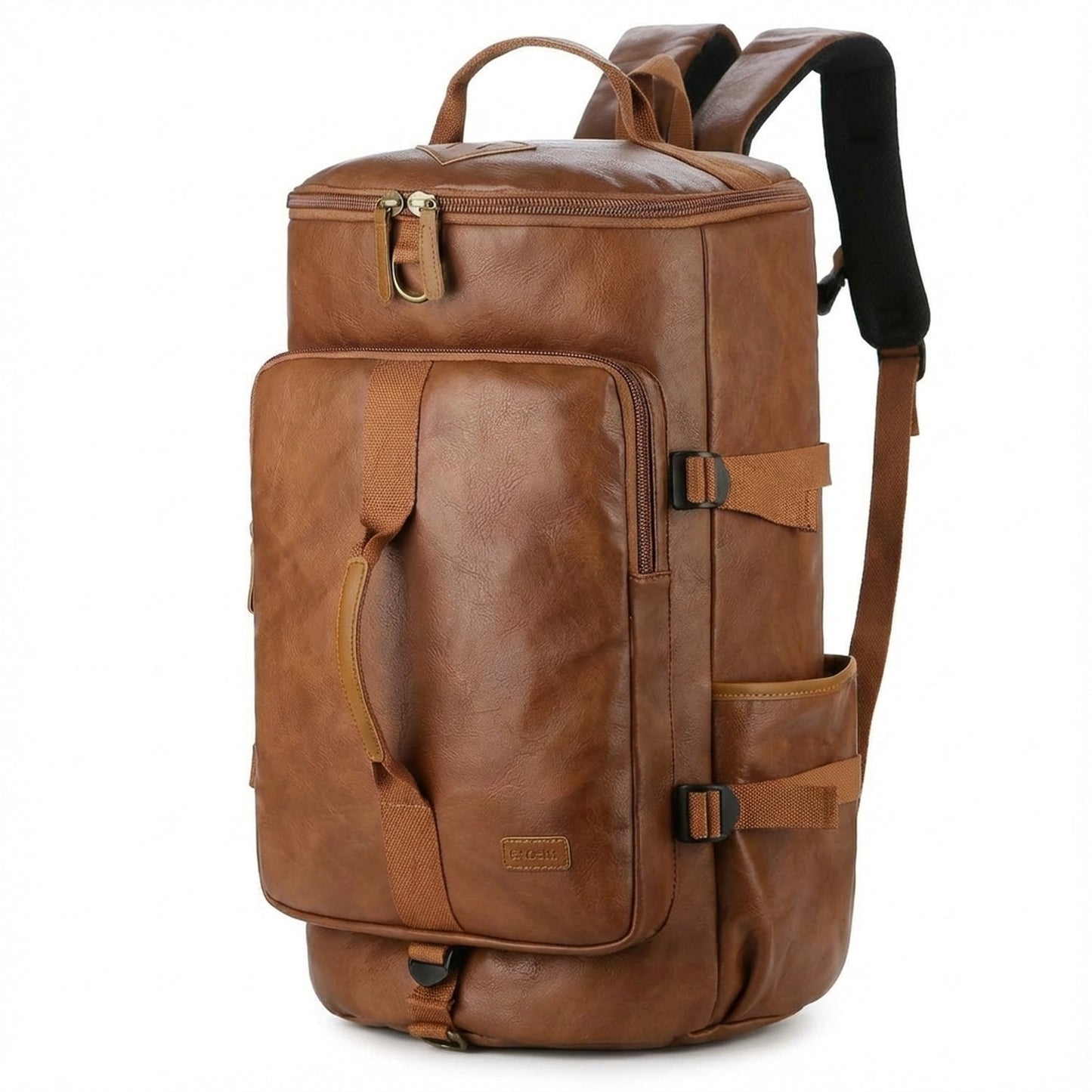 Men's Vegan Leather Duffel Bag – Convertible 40L Travel