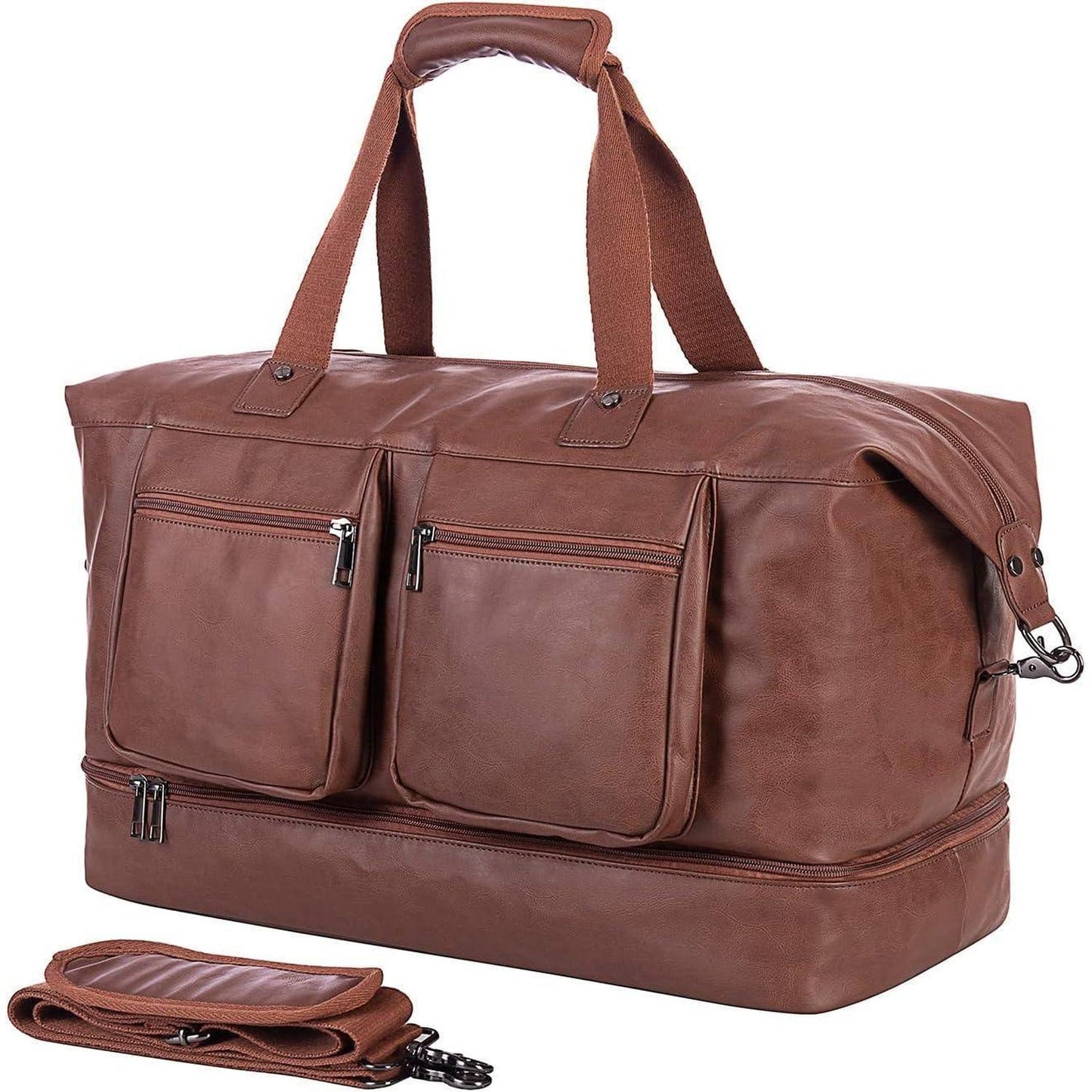 Men's Vegan Leather Travel Bag – Professional Laptop Carry