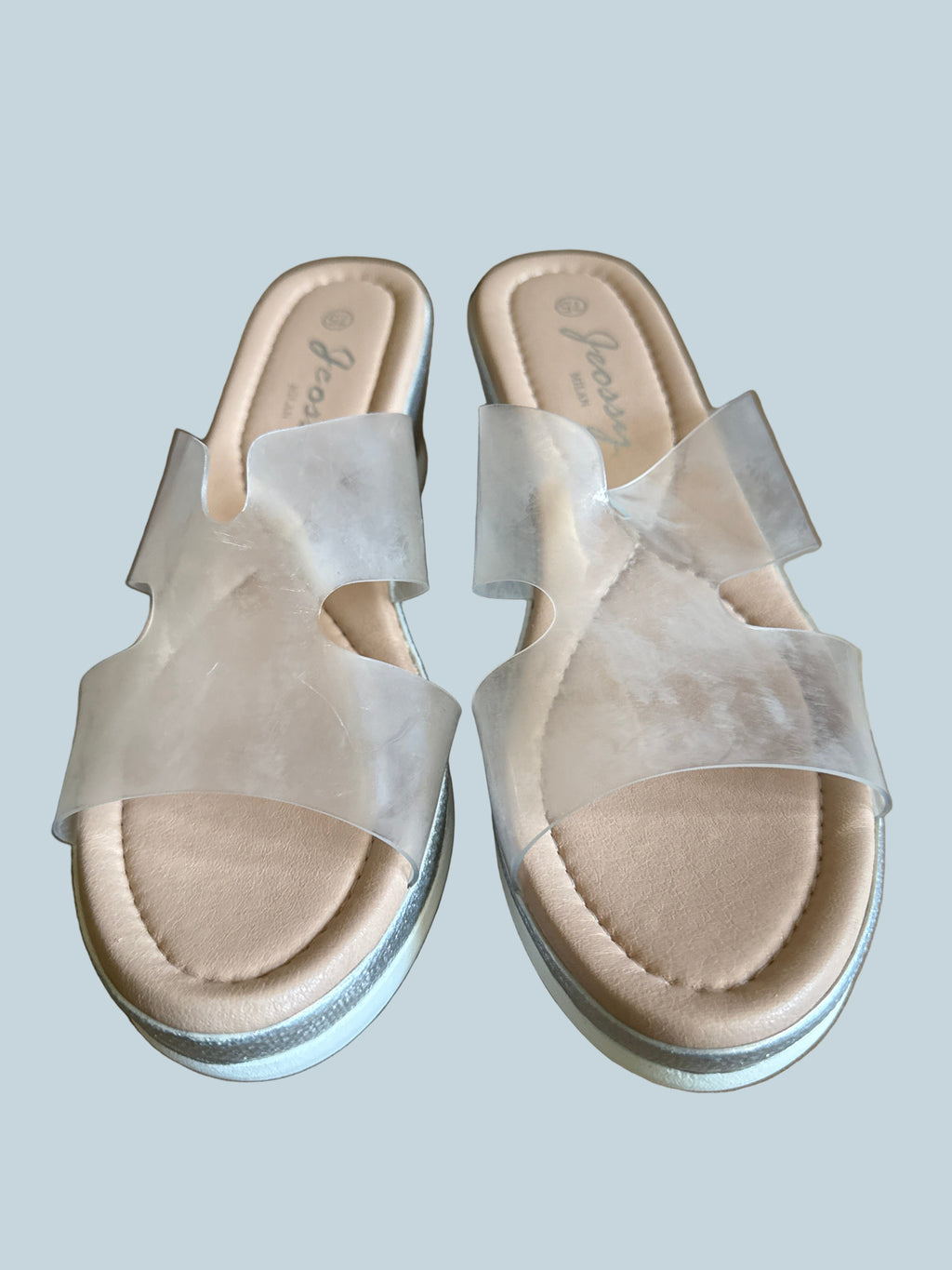 Geossy Milam Women Wedge Slide Shoe Sandals. Like New. Size 7.5