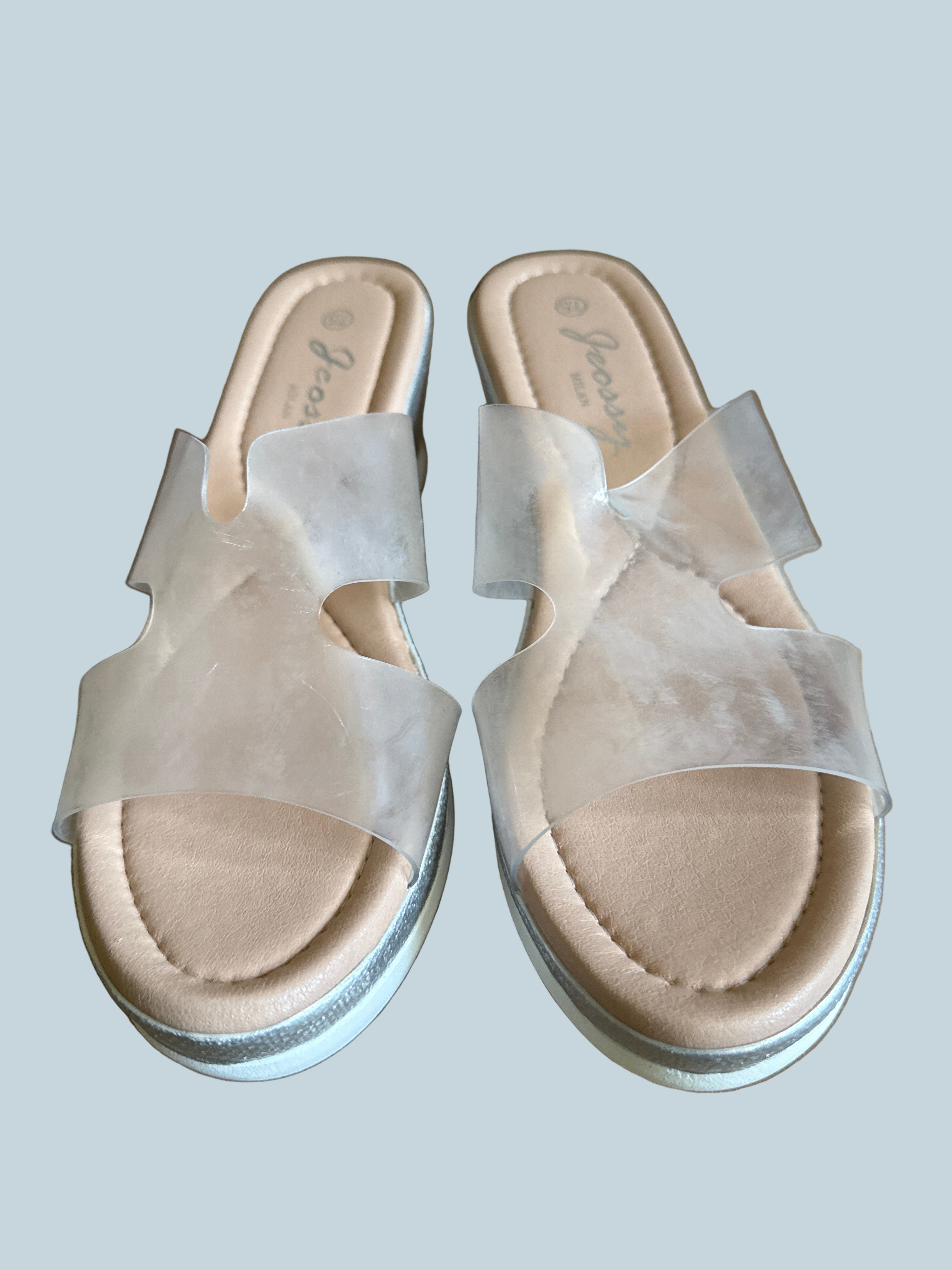 Geossy Milam Women Wedge Slide Shoe Sandals. Like New. Size 7.5