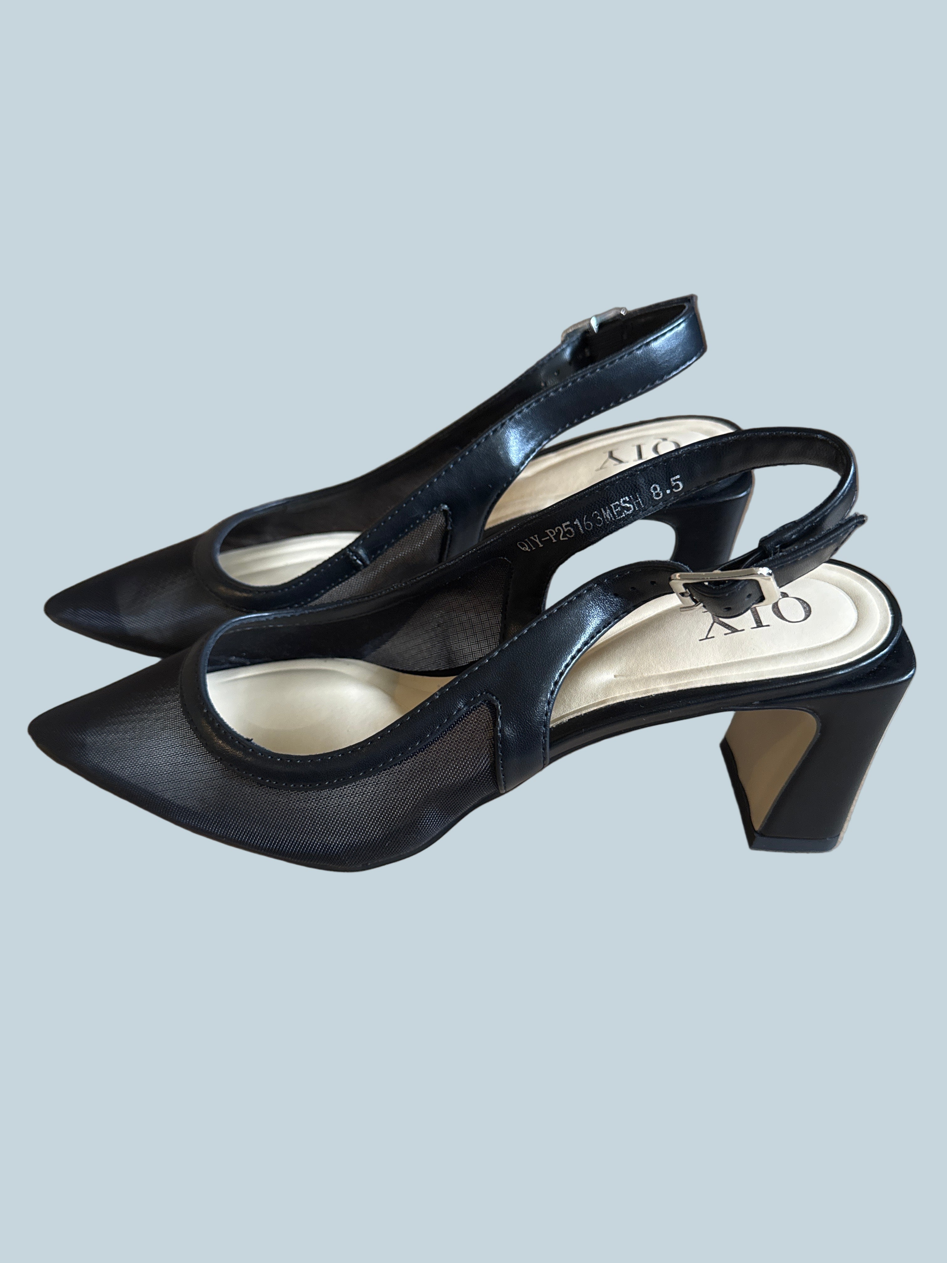 QIY Women Heeled Slingback Pump. Like New. Size 8.5