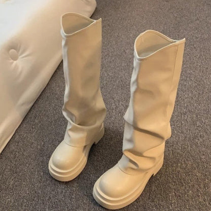 Women’s Platform Dress Boots – British Style Autumn/Winter