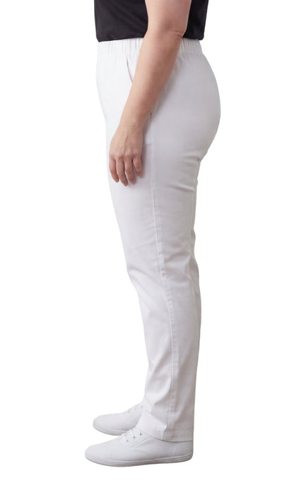 Women's Lightweight Pull-On Denim Jeans with Elastic Waist – Relaxed Fit Stretch Jeans for Casual Everyday Wear