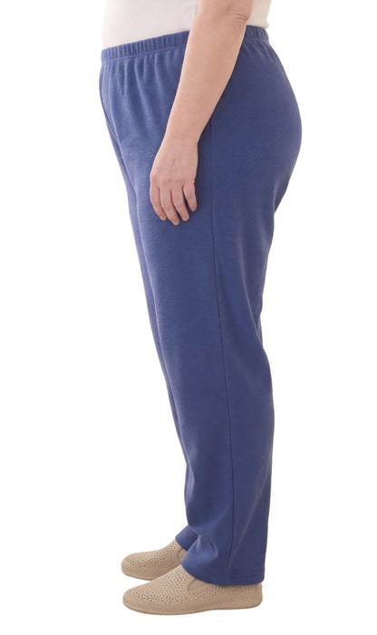 Women's Knit Pull on Pants - Cotton Blend with Flat Front waistband