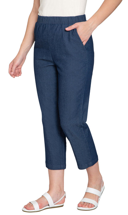 Women’s Lightweight Stretch Denim Capri Pants – Comfortable Everyday Fit
