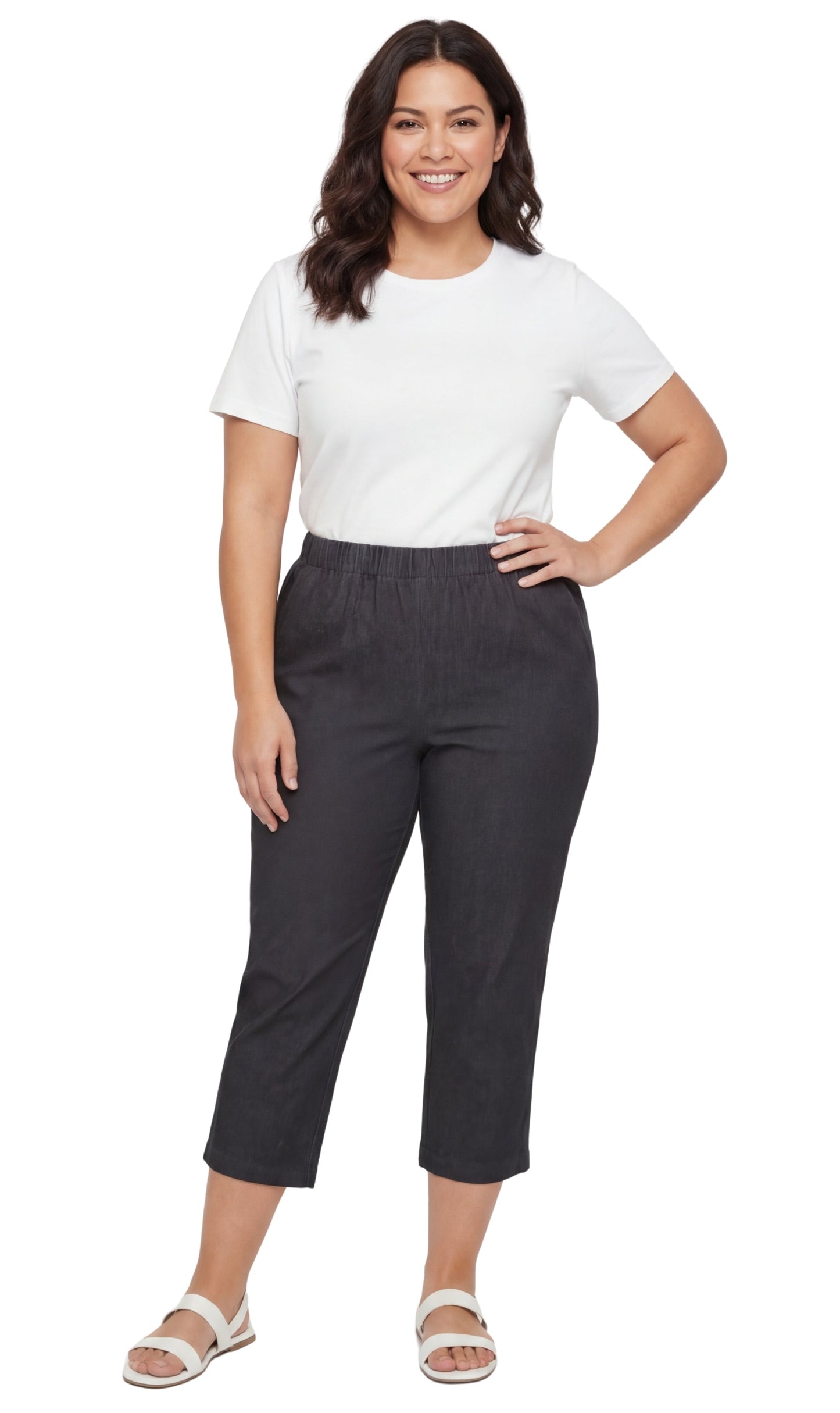 Women’s Lightweight Stretch Denim Capri Pants – Comfortable Everyday Fit
