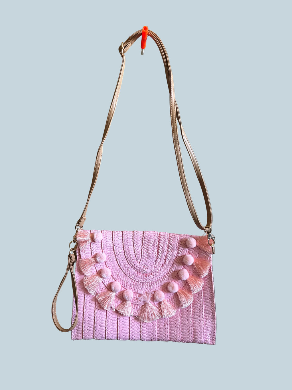 Woven Straw Clutch Bag. Small