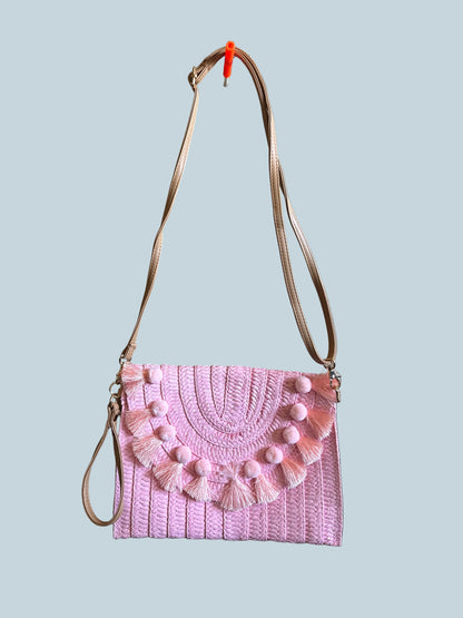 Woven Straw Clutch Bag. Like New. Small
