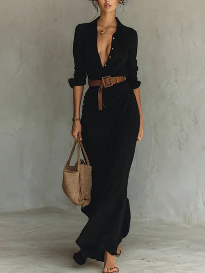 Women’s Elegant Irregular Pleated Dress