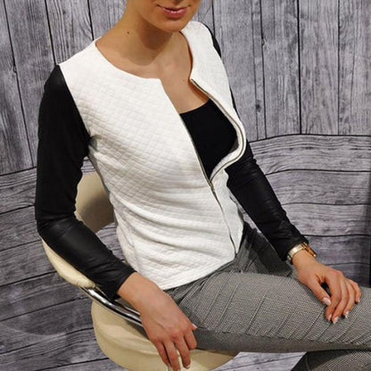 Women’s Plaid Patchwork Blazer