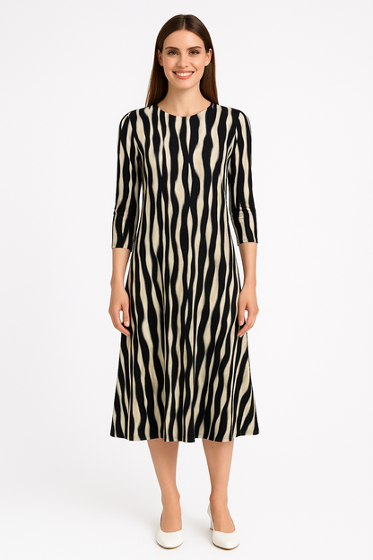 Past The Knee T-Shirt Dress - Comfortable A-Line Silhouette