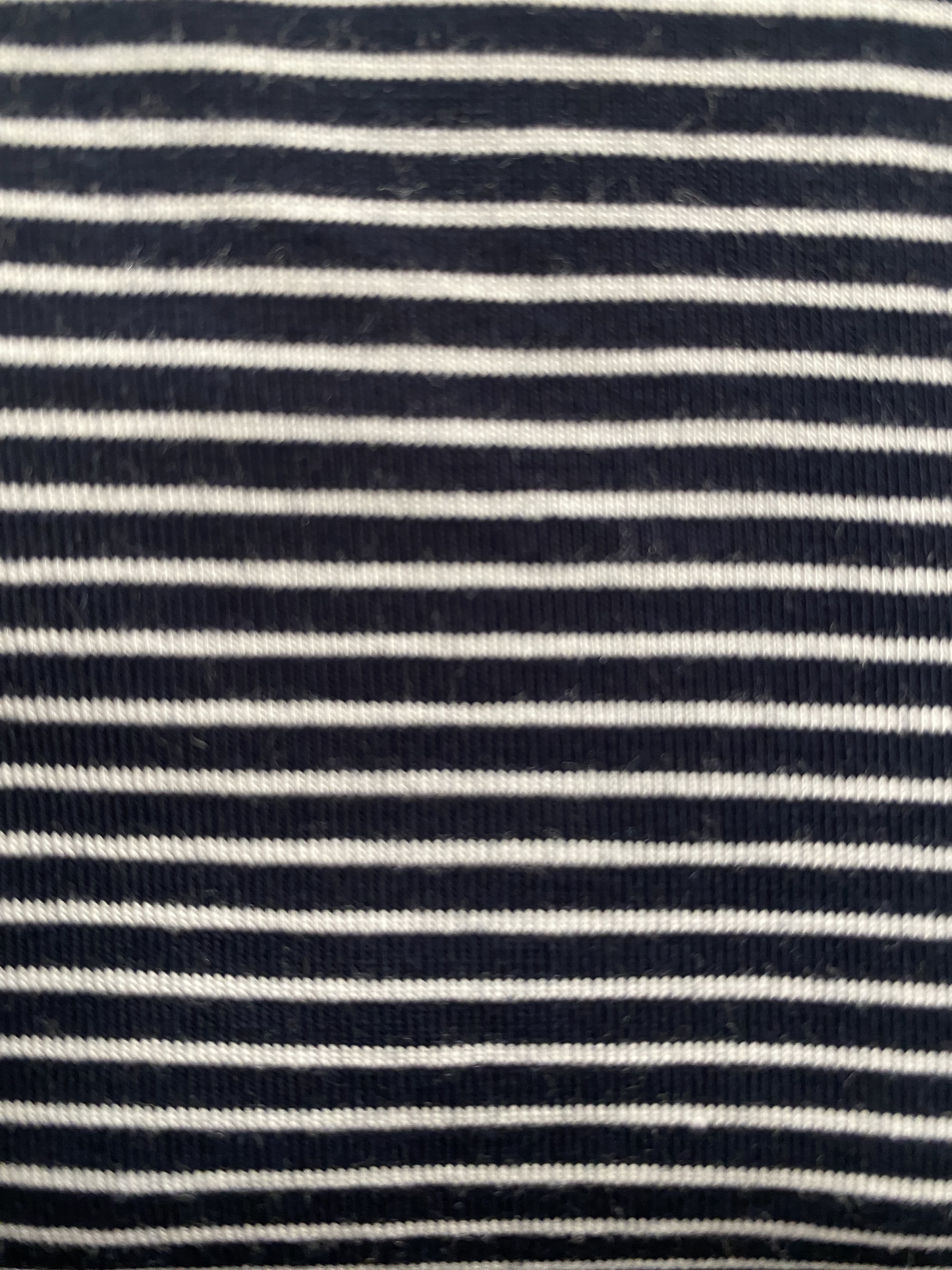 Modest Midi Pencil Skirt Below the Knee with Elastic Waist - Striped Pattern