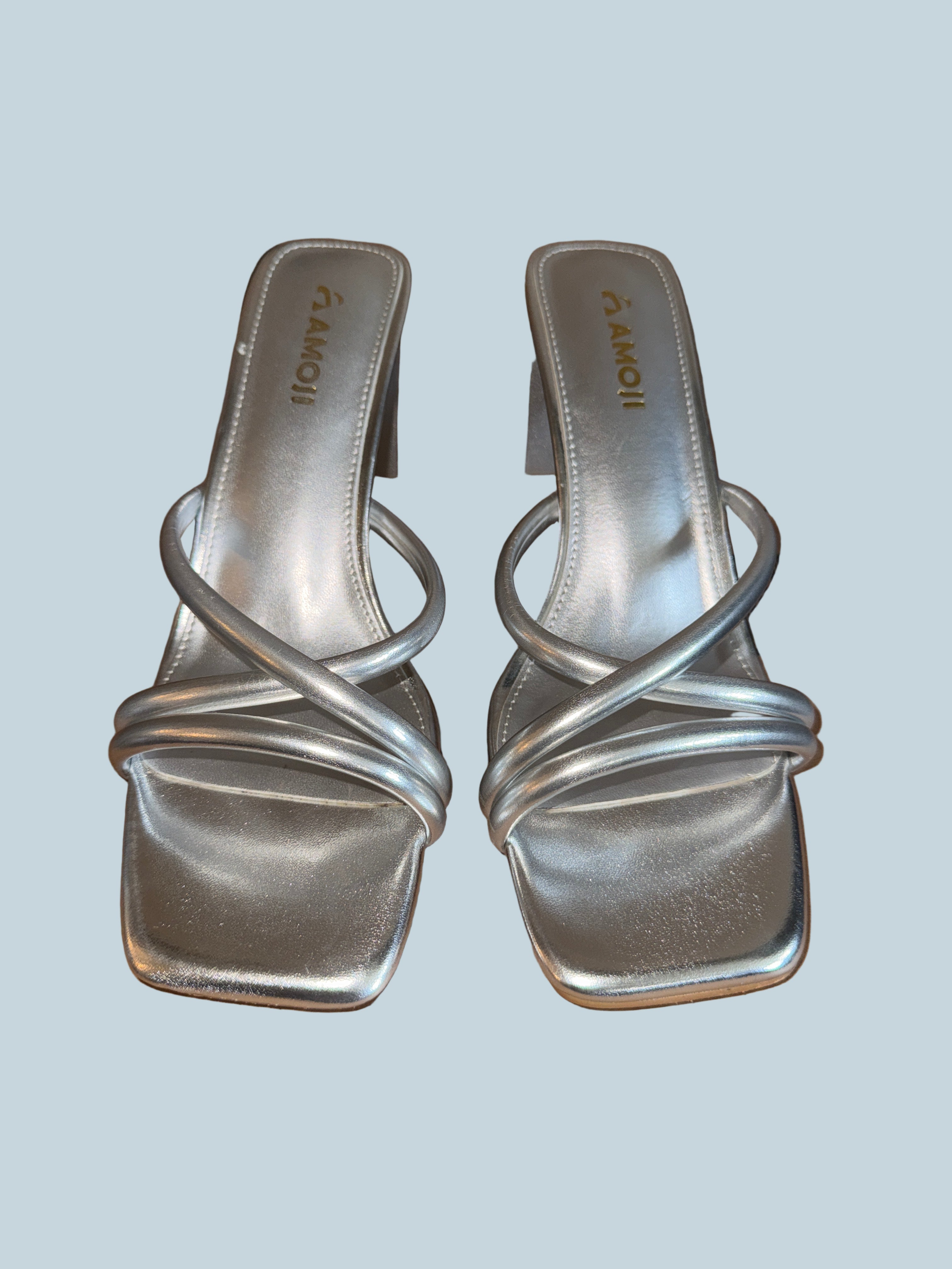 Amoji Women Slide Low Heeled Shoe Sandals. Like New. Size 38