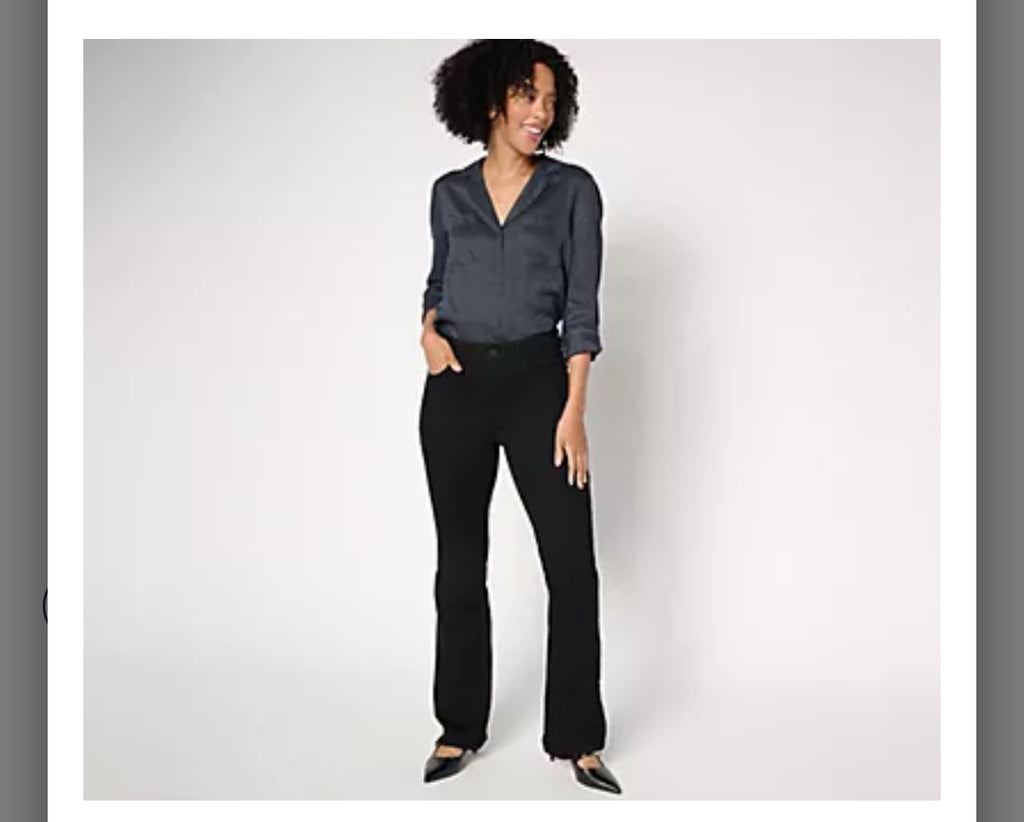 BEAUTIFUL by Lawrence Zarian Petite Baby Boot Jean- Black