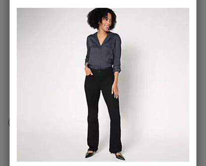 BEAUTIFUL by Lawrence Zarian Petite Baby Boot Jean- Black