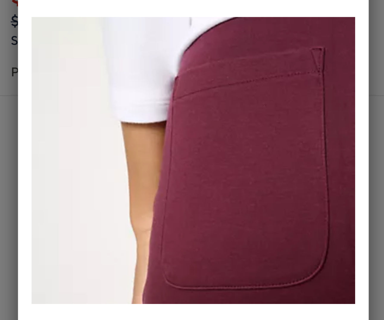 "As Is" Isaac Mizrahi Live! Tall Essentials Pima Flex Straight Pants. Burgundy/Tall Large