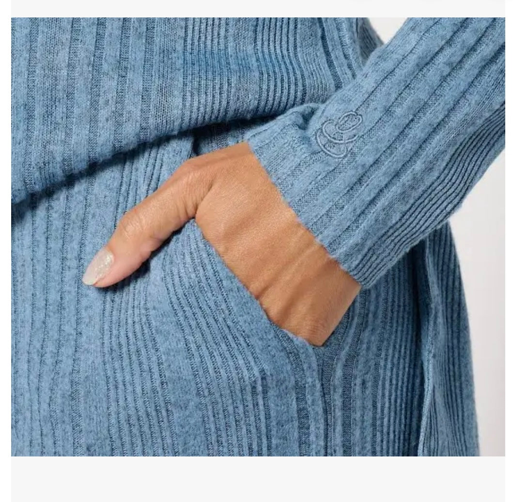 Cuddl Duds Petite Comfort Rib 2-Piece Lounge Set