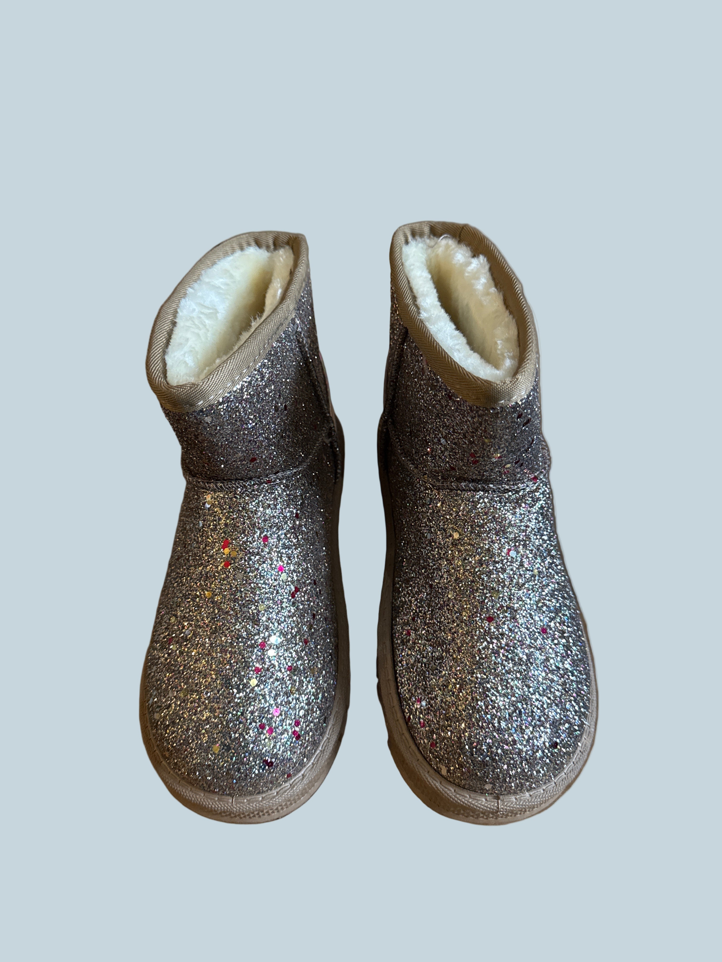 Kids Girls Glitter Cozy Ankle Boot. Like New. kid Size 3