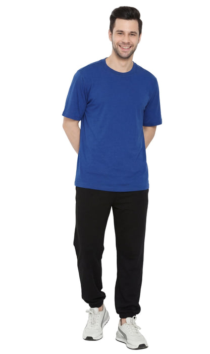 Men’s Heavyweight Crew Neck T-Shirt – Short Sleeve Solid Color Tee with Relaxed Fit