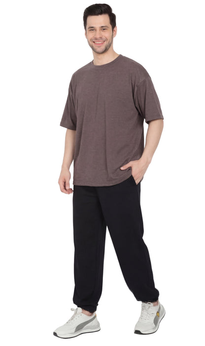 Men’s Heavyweight Crew Neck T-Shirt – Short Sleeve Solid Color Tee with Relaxed Fit