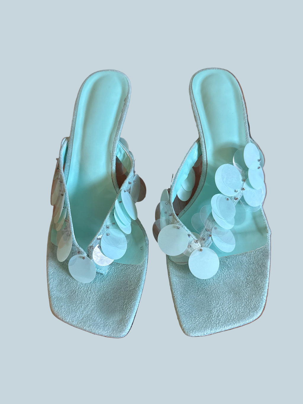 Women Kitten Heeled Slide Shoe Sandals. Second hand. Size 8