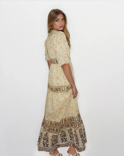 Grazia Dress in Black Jacobean