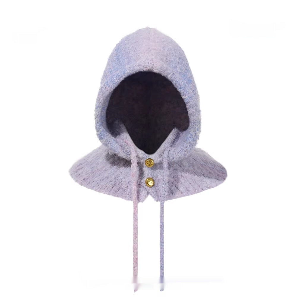 Women’s Tie-Dye Balaclava Hat – Warm Ear-Protecting Hat & Scarf in One