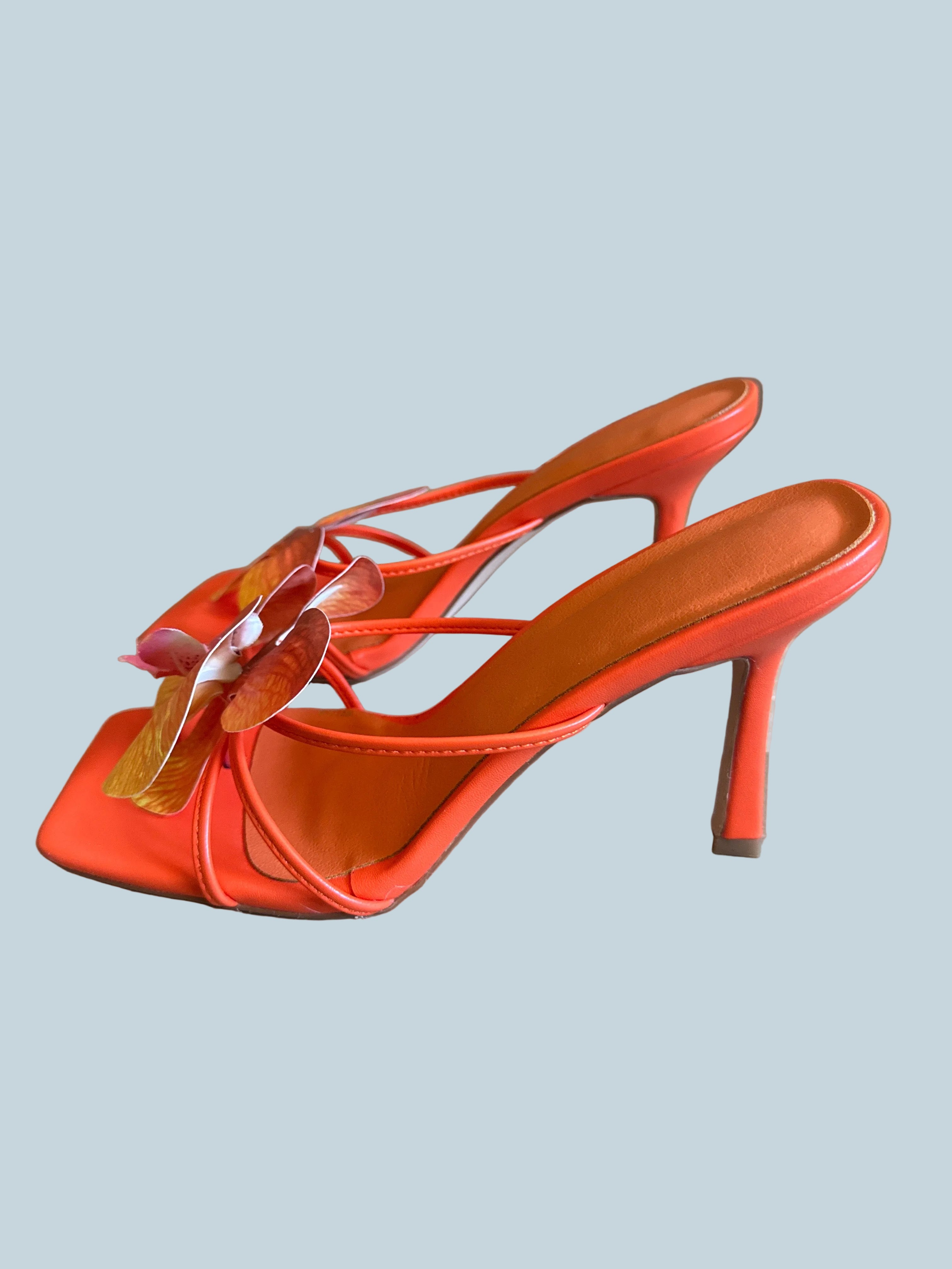 Women Heeled Slide Sandals. Second. Size 8