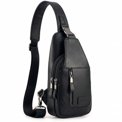 Men's Vegan Leather Sling Bag – Compact Travel Carry