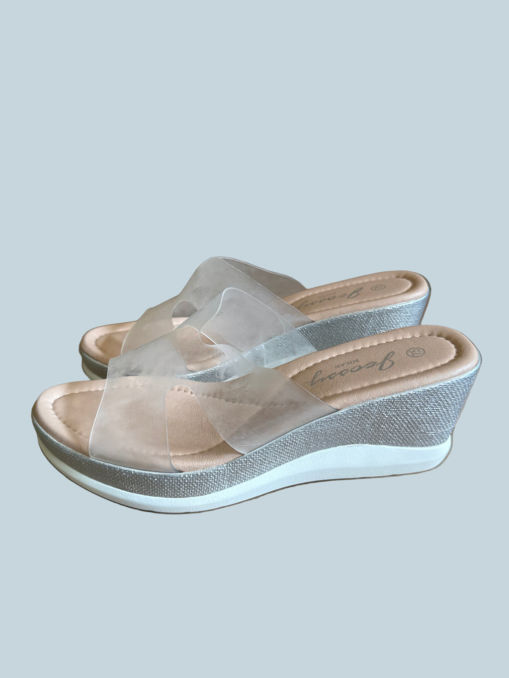 Geossy Milam Women Wedge Slide Shoe Sandals. Like New. Size 7.5