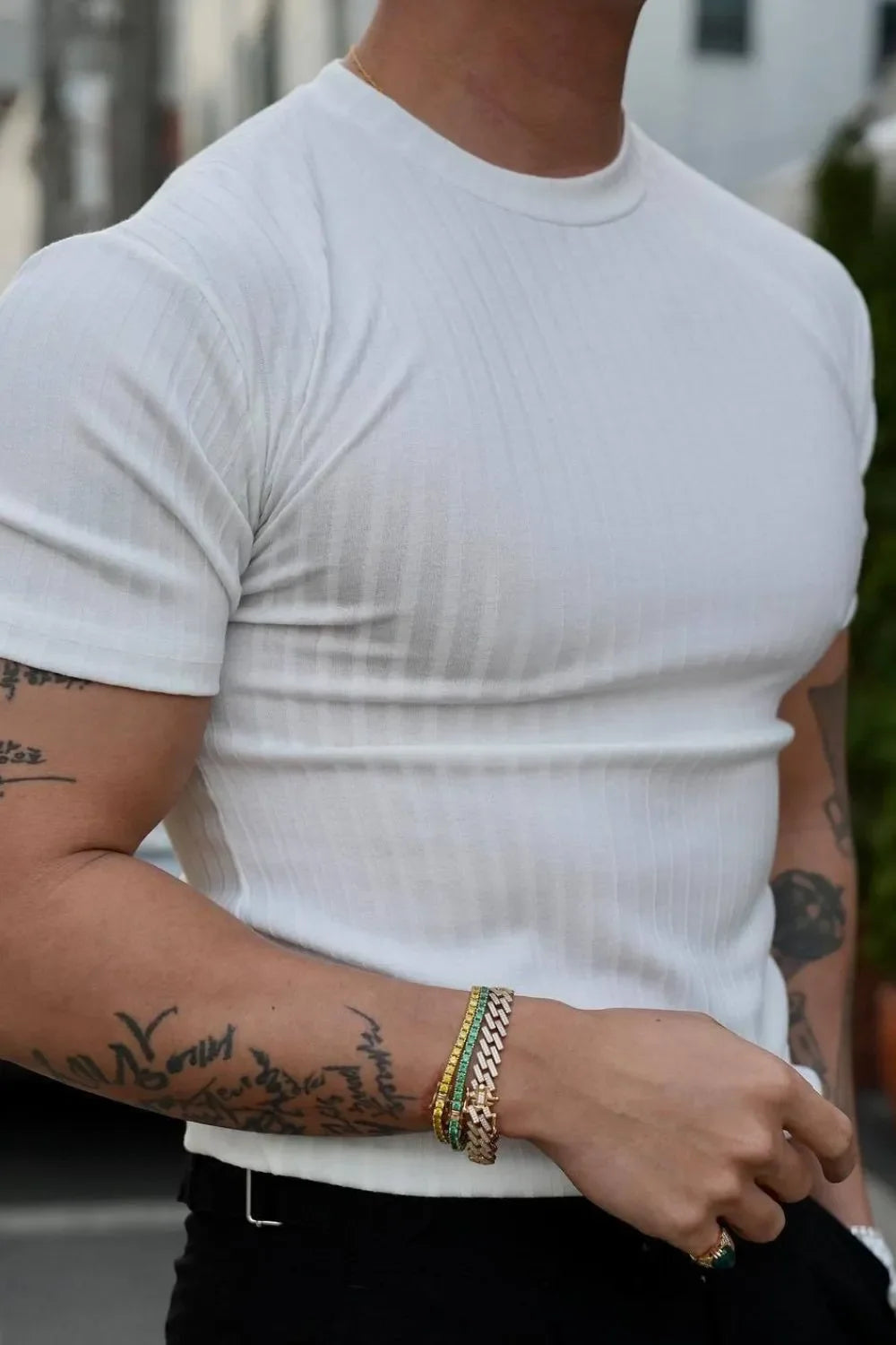 Men's Plus Size Round Neck Short Sleeve T-Shirt