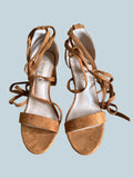 Alllegra Women Ankle Lace Up Heeled Sandals. Like New. Size 9