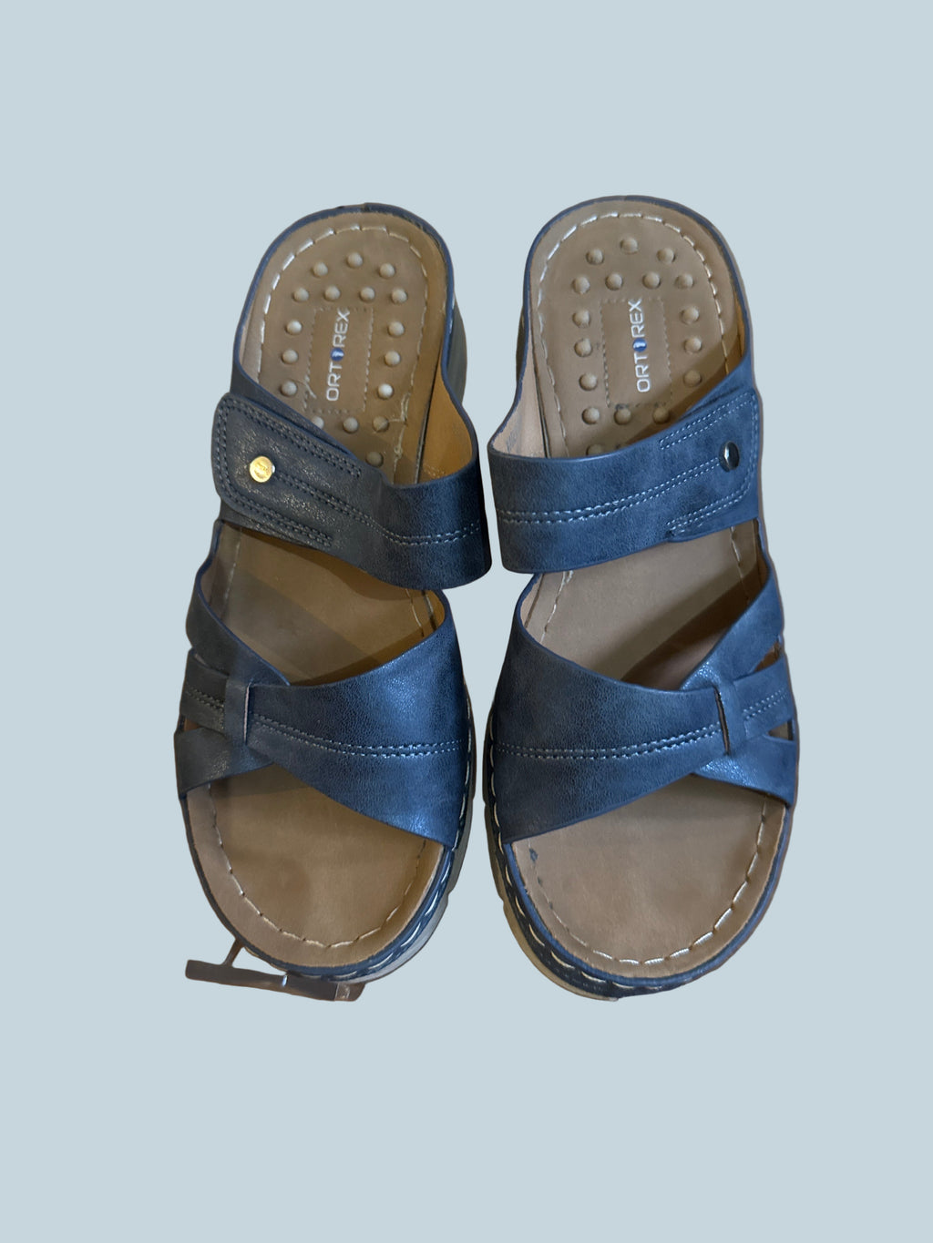 Ortorex Women Low Wedge Slide Shoe Sandals. Like New. Size 6