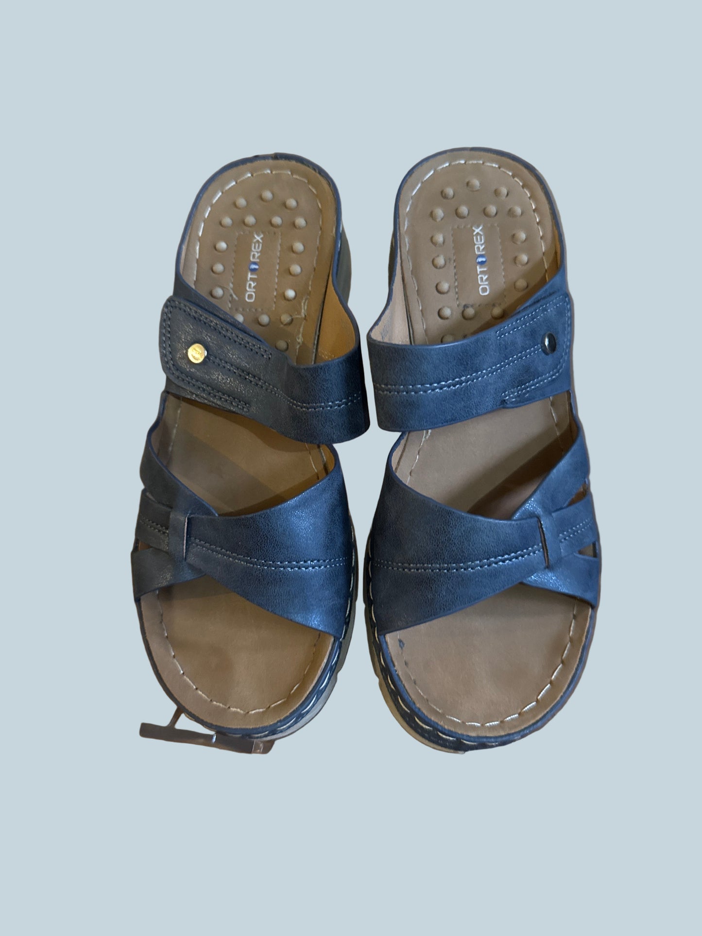 Ortorex Women Low Wedge Slide Shoe Sandals. Like New. Size 6