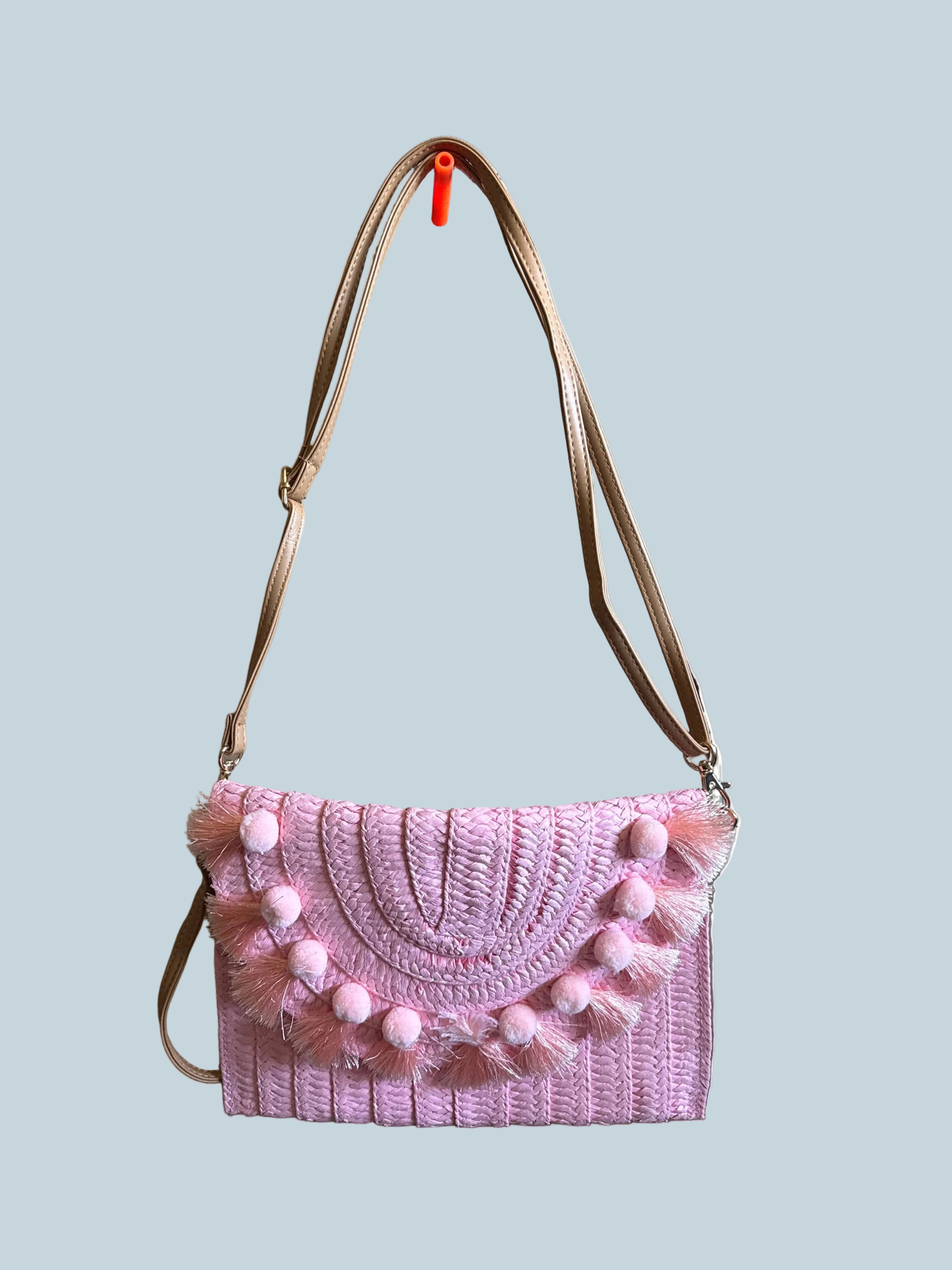 Woven Straw Clutch Bag. Small