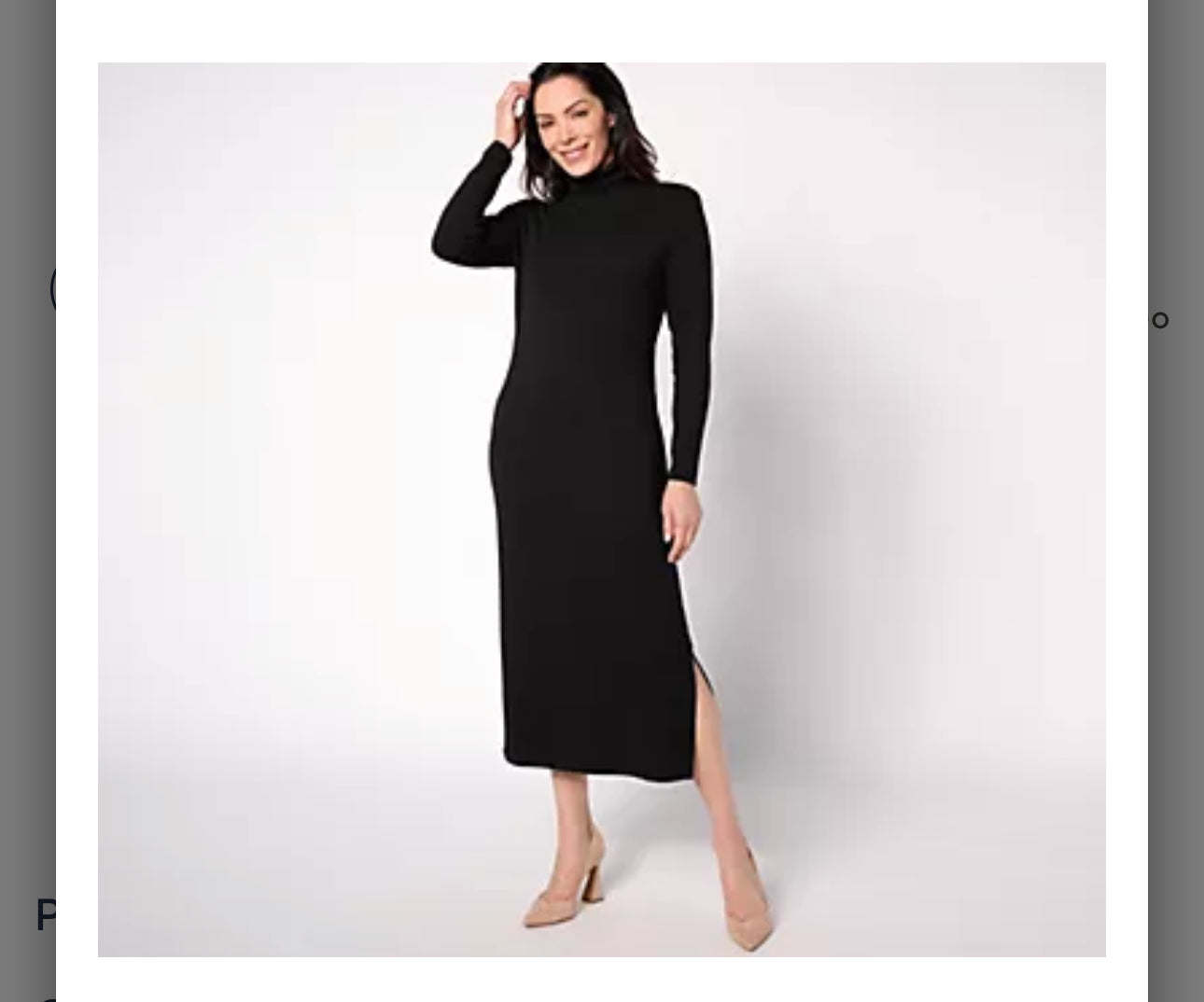 Women with Control Regular Finespun Jersey Tummy Control Midi Dress. Black/ Large