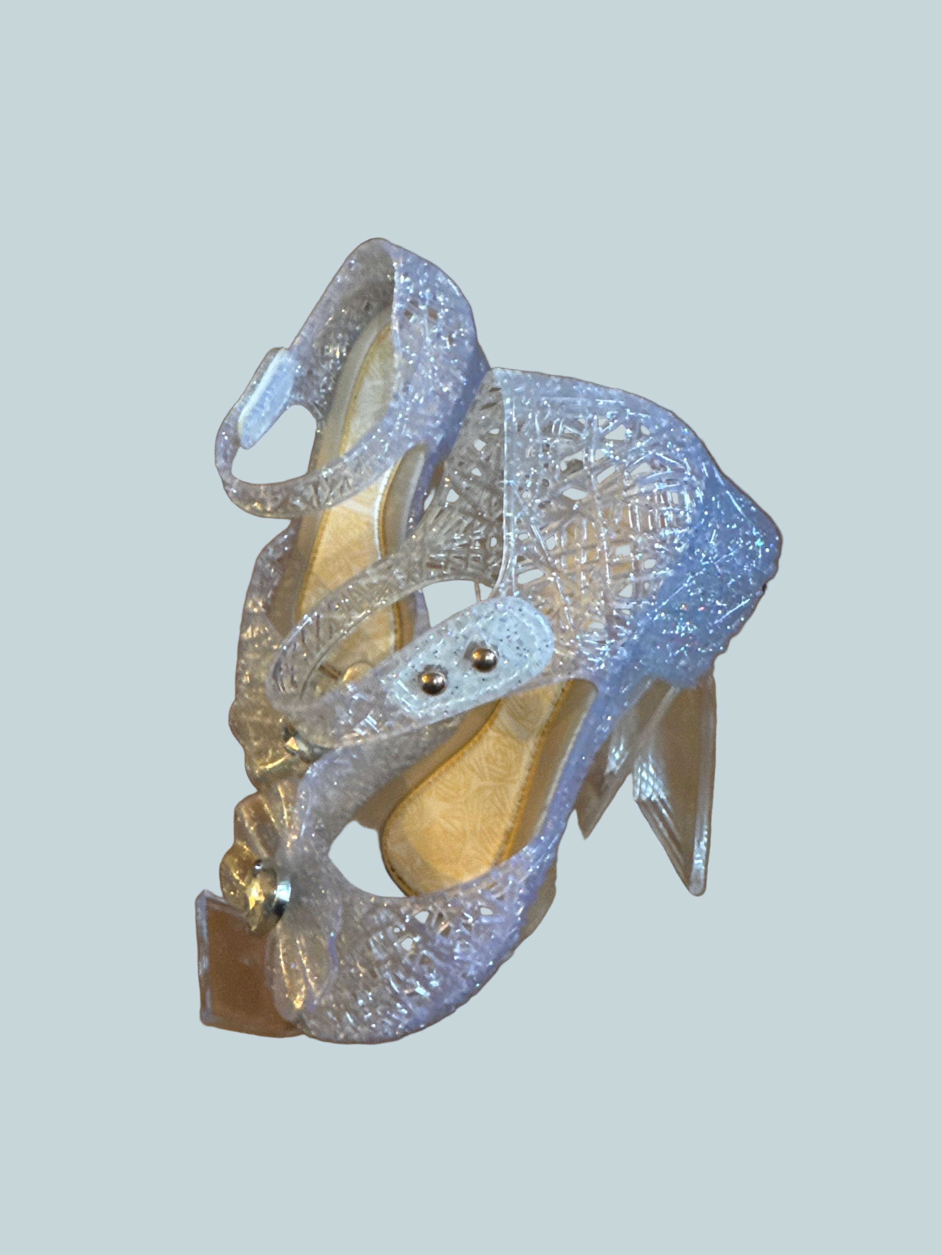 Kids Girls Glitter Princess Shoe. Like New. Kids Size 34